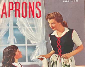 Vintage Reproduction Retro Apron Sewing Pattern Book