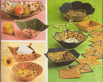 S4506 Fabric Bowl Collection Sewing Pattern Uncut