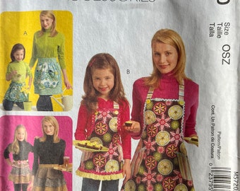 M5720 Mother Daughter Apron Sewing Pattern Uncut