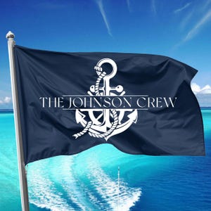 Vlag zeilbootdecoratie, pas je eigen zeilbootnaam aan Vlag, gepersonaliseerde polyester dubbelzijdige vlag, zijn exclusieve scheepsgif