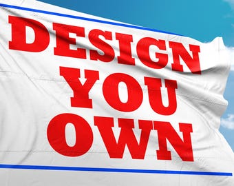 Bandera personalizada de 3 x 5 pies • Banner personalizado para eventos, decoración de pared