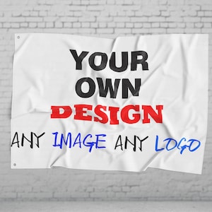 Aangepaste bannervlag: gepersonaliseerde afbeelding, logo of tekst - 3 x 5 FT