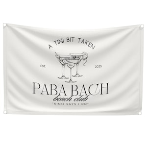 Custom Bachelorette Party Banner: Beach Club Design