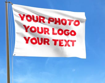 Custom Flag Printing, Personalized Image, Logo, Text, 3x5 Double Side