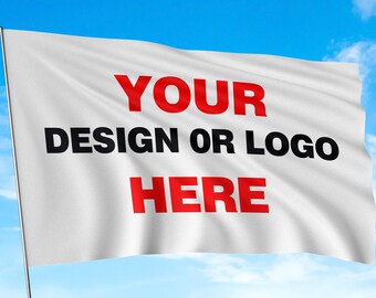 Individuell bedruckte Flagge • Personalisiertes Event-Banner, Schaufensterdekor