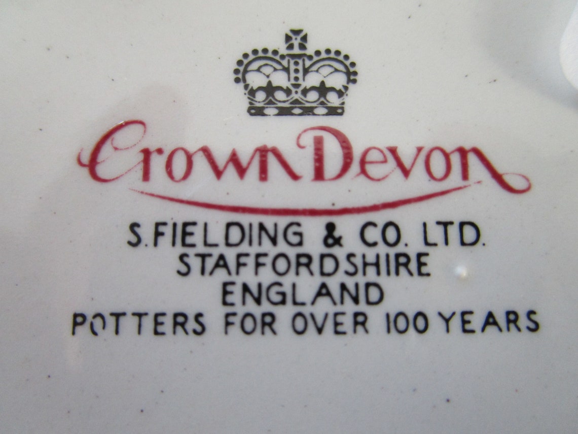 CROWN DEVON CHINA S. Fielding & Co. Ltd. Collectible Plate Etsy