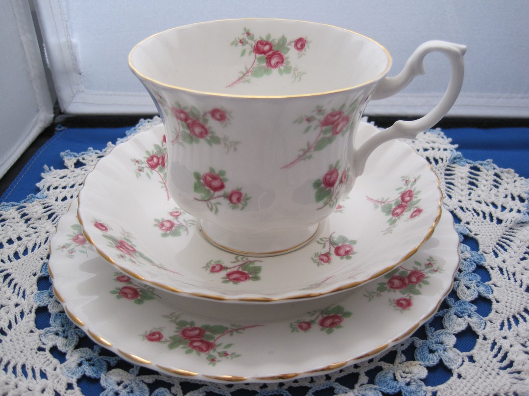 RICHMOND Bonechina Teacup Saucer and Plate Set rose Etsy