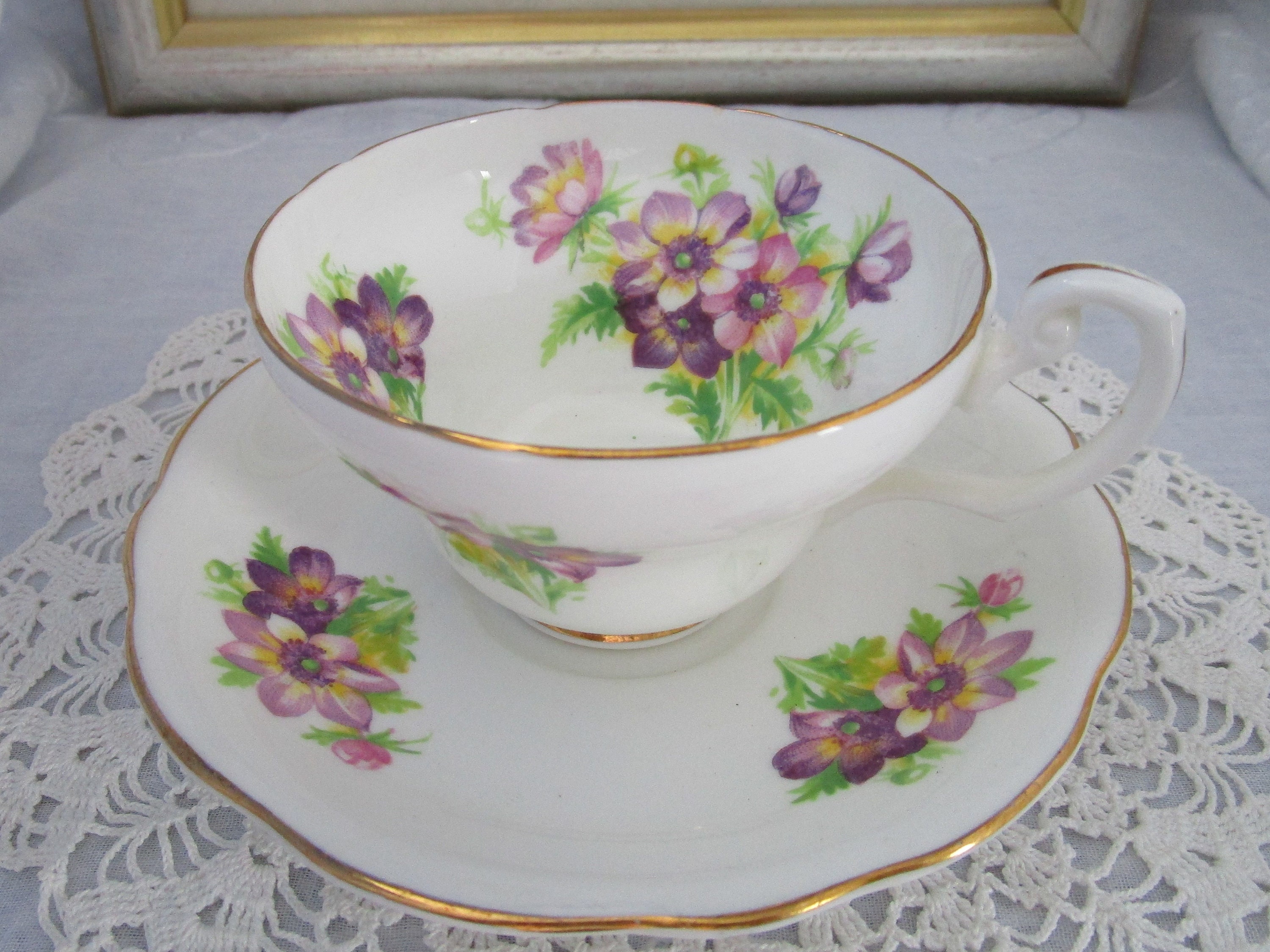 Heathcote - Bone China Teacup and Saucer Set - #S604 - Etsy