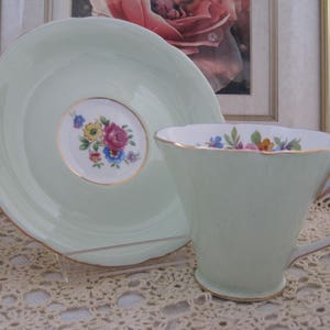 GRAFTON bone-china teacup and saucer set