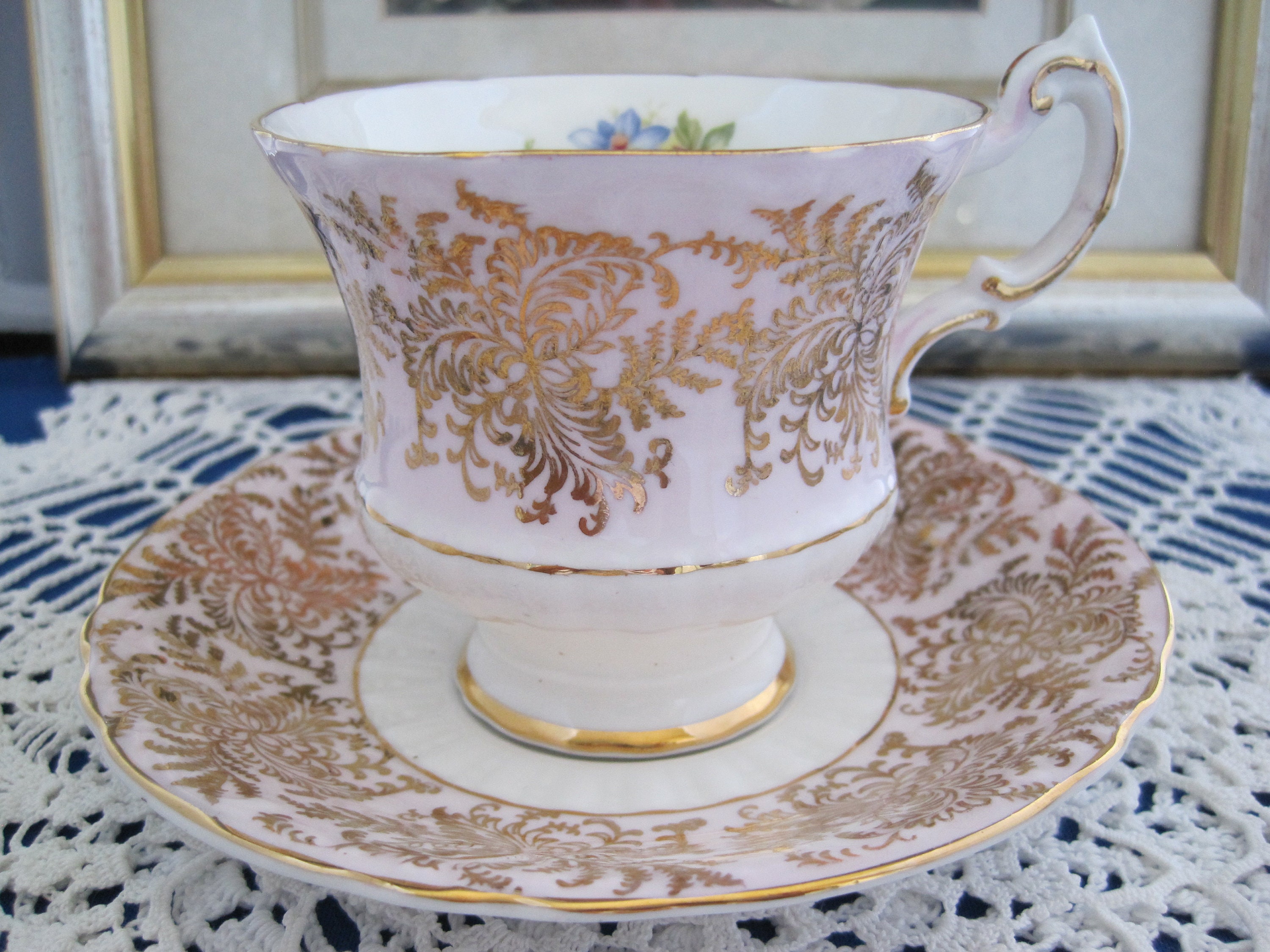 PARAGON Bone-china Cup and Saucer Set From 1960s - Pattern PARAGON Bone-china Cup and Saucer Set From 1960s - Pattern