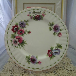 ROYAL ALBERT -  Salad Plate - Flower of the Month - March