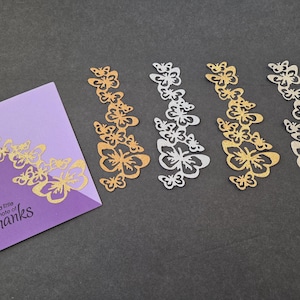 Butterfly Overlay Die Cuts - Set of 4 - DIY Cardmaking, Scrapbook Embellishment, Junk Journal -  Glitter Die Cut Cardstock -Paper Die Cuts