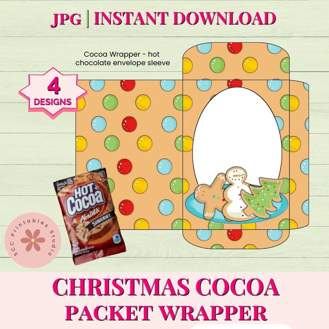 Christmas Printable Cocoa Wrappers, Gingerbread Cookies & Snowmen, Gift ...