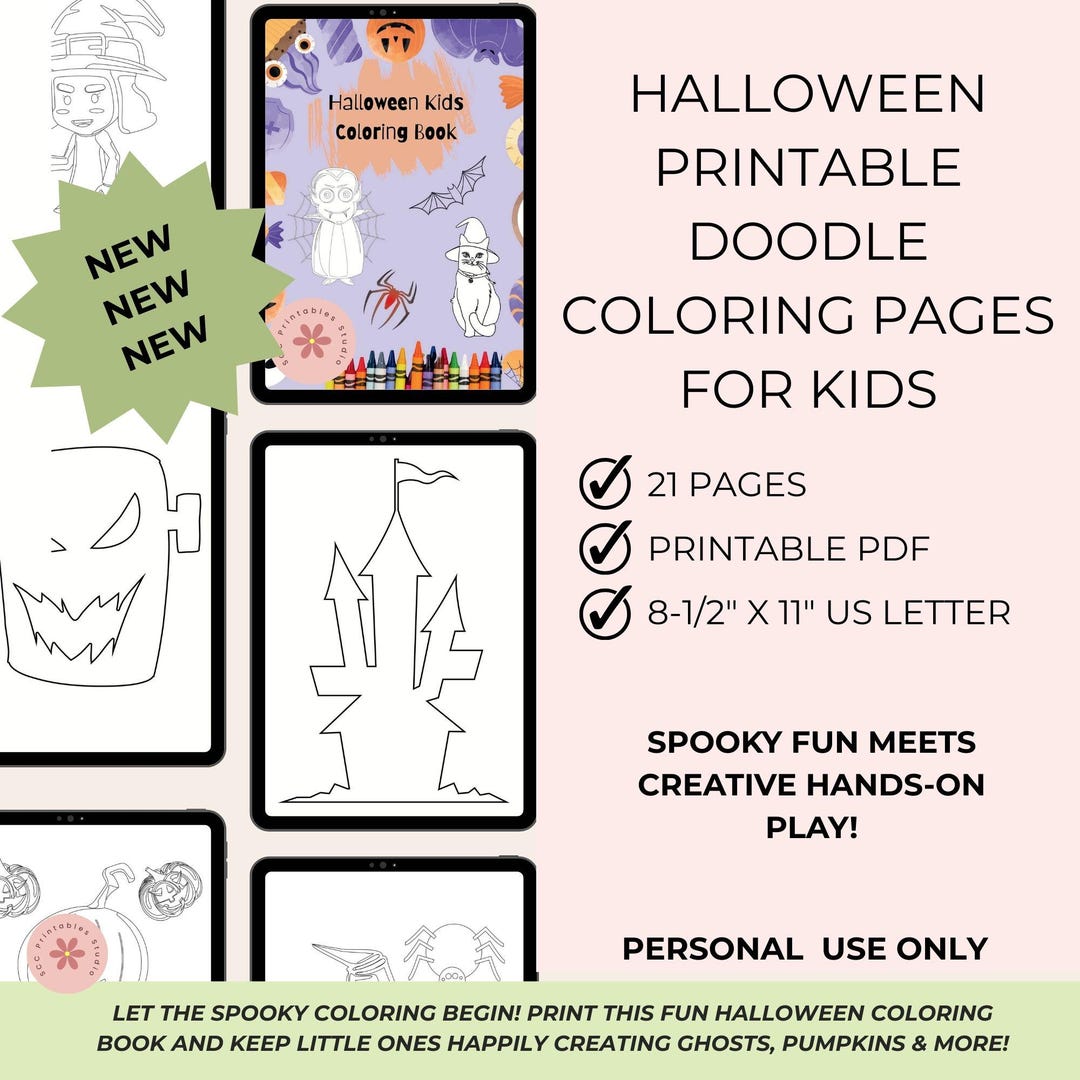 Halloween Coloring Pages for Kids, Printable Halloween Activity Sheets ...