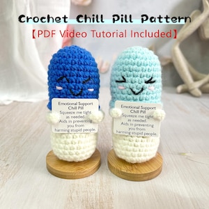 Schema per pillole anti-raffreddore all'uncinetto: amigurumi fatto a mano (download PDF, tutorial video incluso)