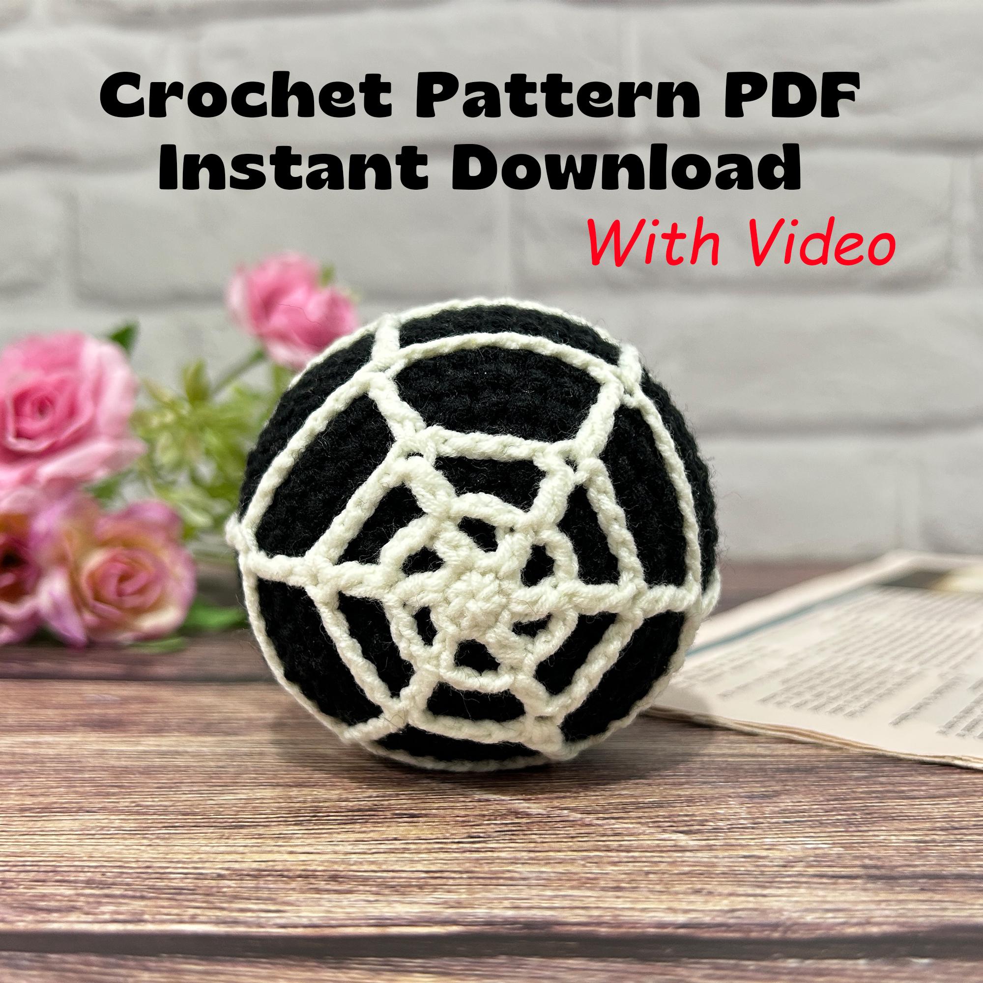 30 Spiderweb Crochet Patterns: 30 Ways to Make Webby Stitch Work for Halloween, Gothic... 23 Crochet Spiderweb Ball Pattern PDF