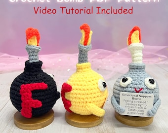 F-Bomb Plüsch Häkelanleitung: Amigurumi DIY (PDF Sofort-Download, Video Anleitung inklusive