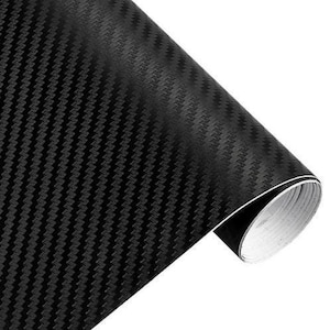 3D Kolfiber Svart Vinylfolie Bil Motorcykel Självhäftande Vinylfolie PVC Styling Bildekaler Tillbehör | Kolfiber Vinyldekal