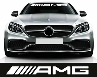 Windshield AMG Sunstrip Graphic Emblem Sticker Banner Decal Rally Window Graphic | Stickers Motorsport Mercedes AMG Decor Front Window Kit