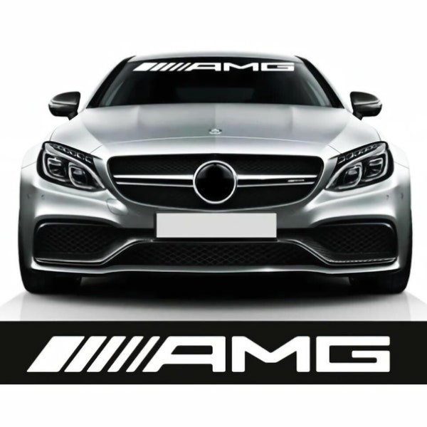 Windshield AMG Sunstrip Graphic Emblem Sticker Banner Decal Rally Window Graphic | Stickers Motorsport Mercedes AMG Decor Front Window Kit