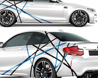 Set da 20 pezzi di strisce sottili mimetiche per auto. Adesivi decorativi a strisce multicolori su entrambi i lati per auto, furgoni, fuoristrada e veicoli.
