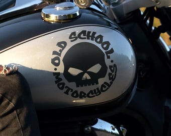 Set di 4 adesivi per decalcomanie per motociclette con emblema della vecchia scuola | Decalcomanie sponsor moto | Adesivi decorativi per moto da corsa
