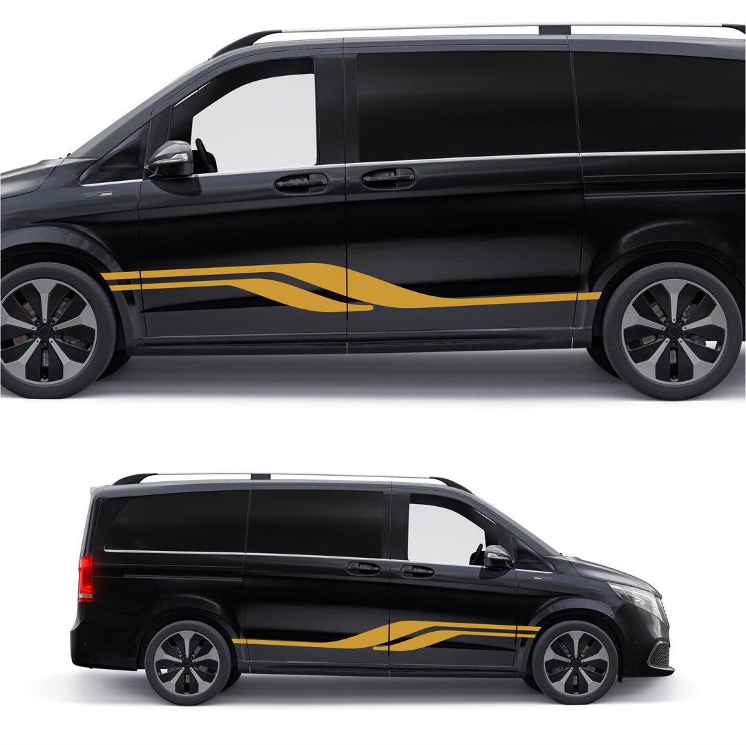 Set 2 Pcs Vehicle Stripes Auto Graphics RV Trailer Car Truck Boat ...