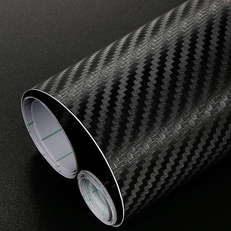 Vinilo adhesivo de fibra de carbono 3D para coches y motocicletas, película de PVC para carrocería, accesorios de vinilo para automóviles | Vinilo adhesivo de carbono imagen 3