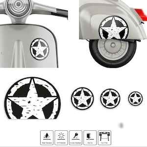 Hibiskus Aufkleber-Set Für Vespa Roller & Scooter | Weiße Vinylfolie, Wasserfest, Rückstandslos Entfernbar