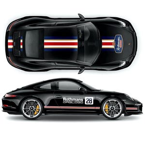 Radio Control Rally Car Decals Rothmans Kit Rothmans Racing Stripes Set Carrera and Similar Models | Vinyl Self ...