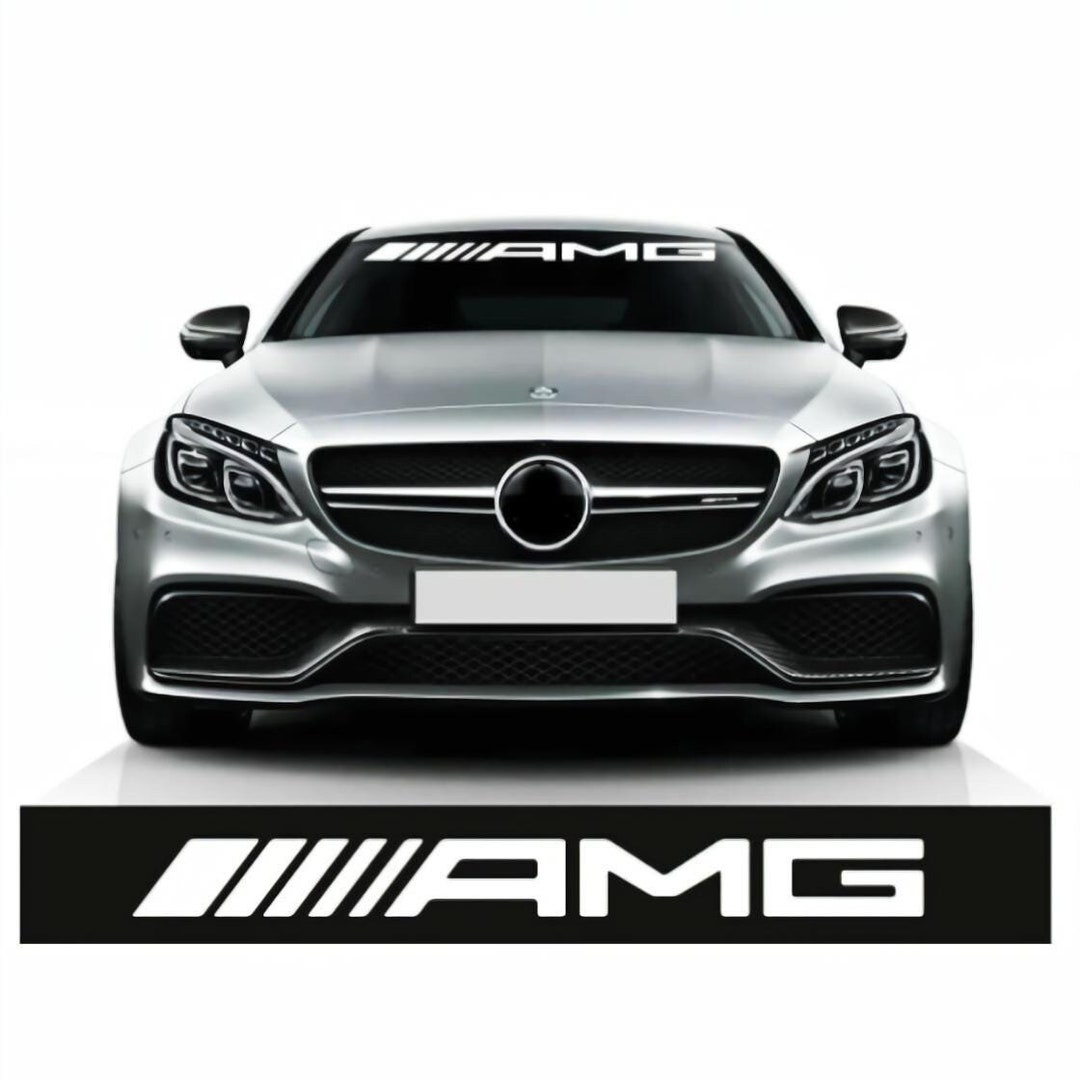 Windshield AMG Sunstrip Graphic Emblem Sticker Banner Decal Rally ...