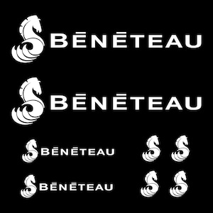 Set 6 Stück HQ Boot Emblem Aufkleber Boot Marine Cruiser Emblem Yacht Aufkleber | Wandbild Sponsor Vinyl selbstklebend Styling Fischerboote Dekoration