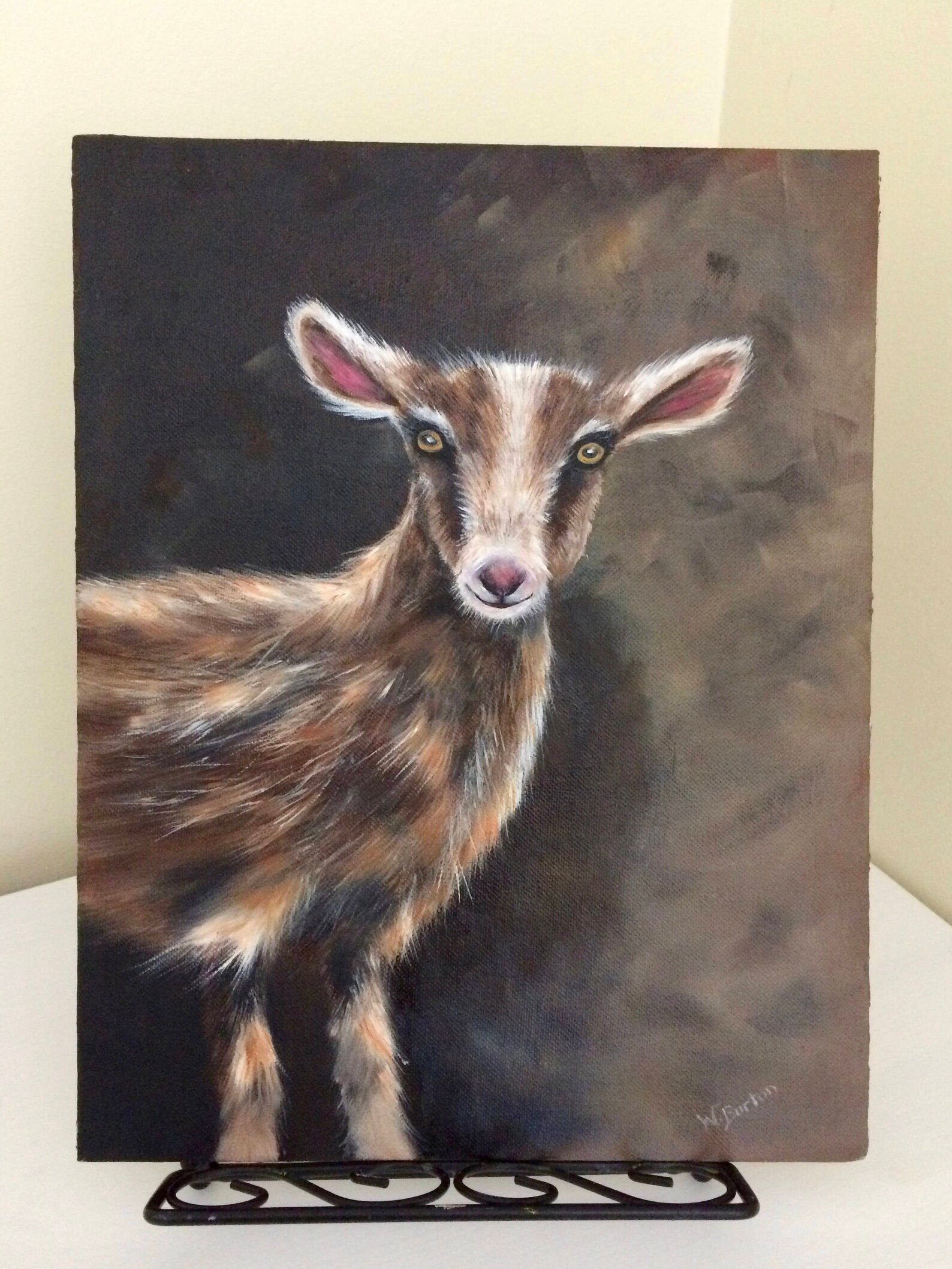 Goat Original Oil Painting on Canvas Panel 11 X Etsy