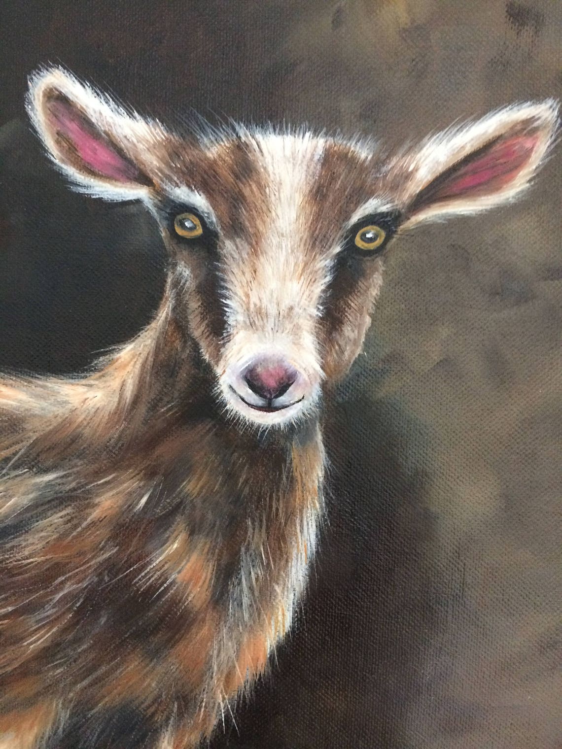 Goat Original Oil Painting on Canvas Panel 11 X Etsy