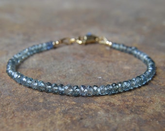 Montana Sapphire Bracelet September Birthstone 6 1/2&quot;