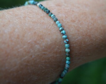 Turquoise Adjustable Knotted Silk Bracelet