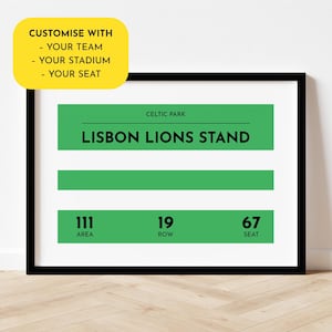 Fußball Poster – Dein Stadion, deine Mannschaft, dein Platz - Querformat / A4 // A3