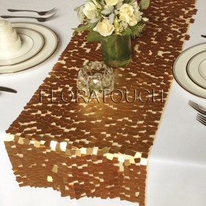 Gold Sequin Table Runner Dazzle Square Sequin Wedding Table Runner