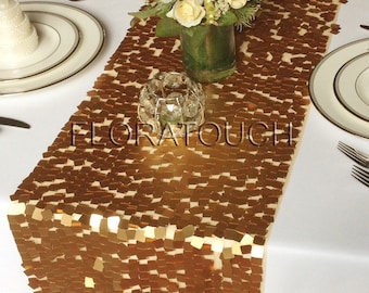 Gold Sequin Table Runner Dazzle Square Sequin Wedding Table Runner