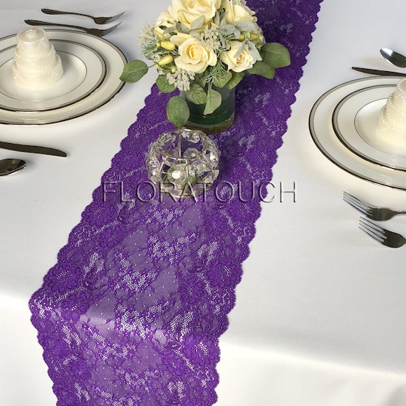Purple Burlap Table Runner Dark Purple Table Runner Custom Size Available Purple Wedding Decor