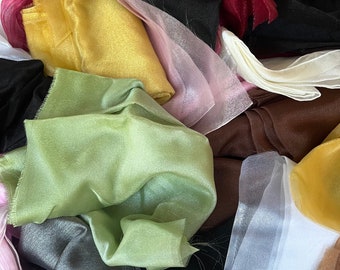 Crystal Organza fabric Scrap Bag Remnants Half Pound (8 oz) or One Pound