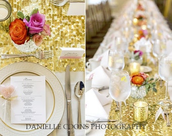 Gold Sparkling Sequin Table Runner Wedding Table Runner