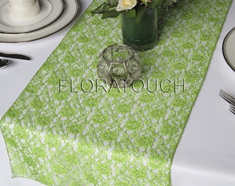 Light Green Lace Wedding Table Runner