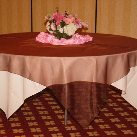 Crystal Organza Table Overlay 88 Inches Square Etsy