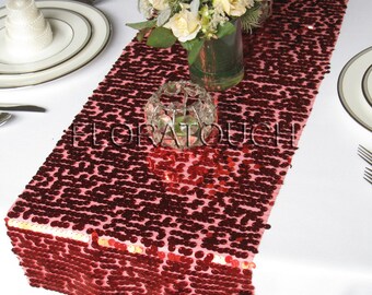 Red Sequin Table Runner Wedding Table Runners