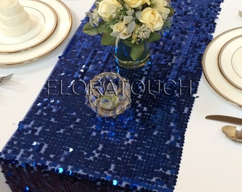 Royal Blue Sequin Table Runner Wedding Table Runner