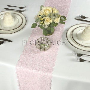 Pink Flowers Lace Table Runner 9.25" wide LPNK7 - Limited stock