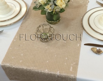 Champagne Sequin Table Runner Wedding Table Runner