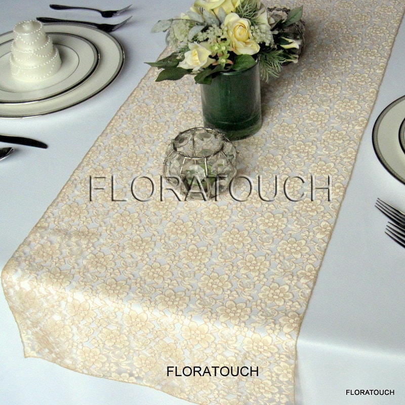 Gold Lace Wedding Table Runner