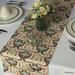 Gloria Aqua Orange Gold Ivory Table Runner Vintage Inspired Wedding Table Runner - Limited stock